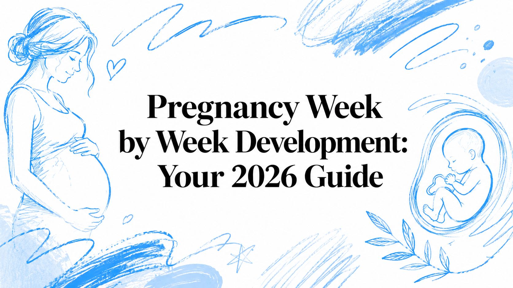 Illustration of pregnancy week-by-week development